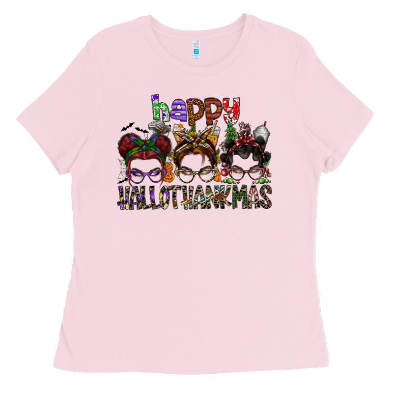 Happy Hallothanksmas Ladies Tee by SublimationCraftShop | Teevron