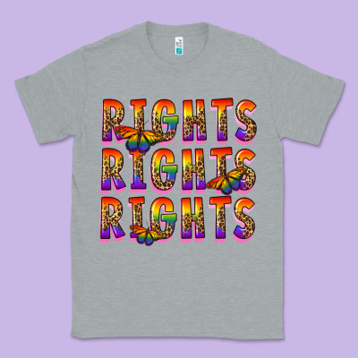 Rights Rights Rights Pride Classic Tee Designed By Fadigitalartstudio