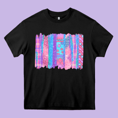 Pink Easter Brushstrokes Heavy Core Tee Designed By Bundleandbundleshop