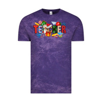 Cloud Purple Christmas teacher Vintage Tee - CowhideDigitalArt