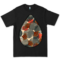 Black african fabric pattern teardrop earrings Premium Tee - BundleAndBundleShop
