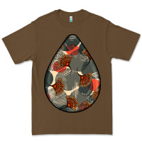 Cacao african fabric pattern teardrop earrings Premium Tee - BundleAndBundleShop