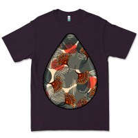 Plum african fabric pattern teardrop earrings Premium Tee - BundleAndBundleShop