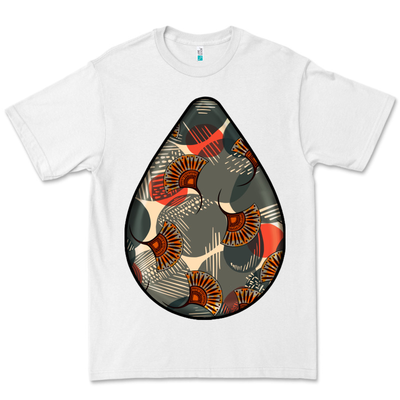 African Fabric Pattern Teardrop Earrings Premium Tee by BundleAndBundleShop | Teevron