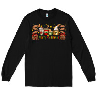 Black Christmas coffee cups Long Sleeve Tee - Artiststas