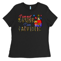 Black i'm drunk i'm patrıtoc Ladies Tee - CowhideDigitalArt
