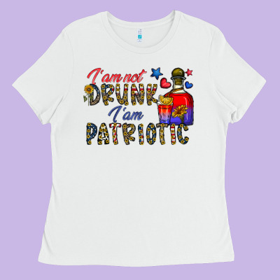 I'm Drunk I'm Patrıtoc Ladies Tee Designed By Cowhidedigitalart
