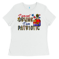White i'm drunk i'm patrıtoc Ladies Tee - CowhideDigitalArt