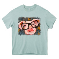 Arona Fall Autumn Pig Heavy Core Tee - RanaPortraitStore