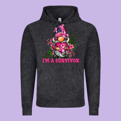 I'm A Survivor Gnome Vintage Hoodie Designed By Barkaloodesign