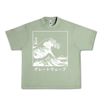 Oil Green the great wave off kanagawa Urban Heavy Tee - artisFamous