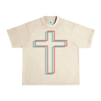 Sandshell A Neon Christian Cross Urban Heavy Tee - artisFamous