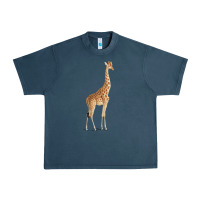 Midnight Navy Giraffe Urban Heavy Tee - artisFamous
