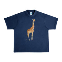 Navy Giraffe Urban Heavy Tee - artisFamous