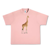 Salmon Giraffe Urban Heavy Tee - artisFamous
