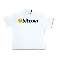 White vintage look bitcoin Urban Heavy Tee - artisFamous