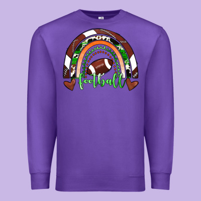 Football Rainbow Premium Sweatshirt Designed By Ranaportraitstore