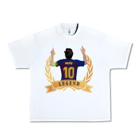 White Messi The Legend Urban Heavy Tee - artisFamous
