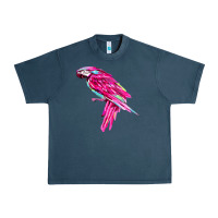 Midnight Navy pink parrot T-shirts Urban Heavy Tee - artisFamous