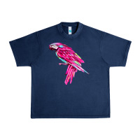 Navy pink parrot T-shirts Urban Heavy Tee - artisFamous