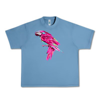 Pebble Blue pink parrot T-shirts Urban Heavy Tee - artisFamous