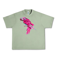 Oil Green pink parrot T-shirts Urban Heavy Tee - artisFamous