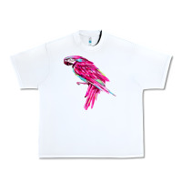 White pink parrot T-shirts Urban Heavy Tee - artisFamous