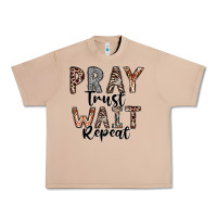 Burro Pray Trust Wait Repeat Urban Heavy Tee - CowhideDigitalArt