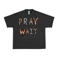 Pigment Black Pray Trust Wait Repeat Urban Heavy Tee - CowhideDigitalArt