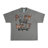 Tornado Pray Trust Wait Repeat Urban Heavy Tee - CowhideDigitalArt