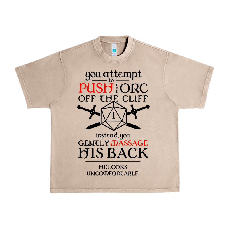 Tabletop Rpg D20 Orc Massage Critical Failure Urban Heavy Tee by artisFamous | Teevron