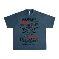 Midnight Navy tabletop rpg d20 orc massage critical failure Urban Heavy Tee - artisFamous
