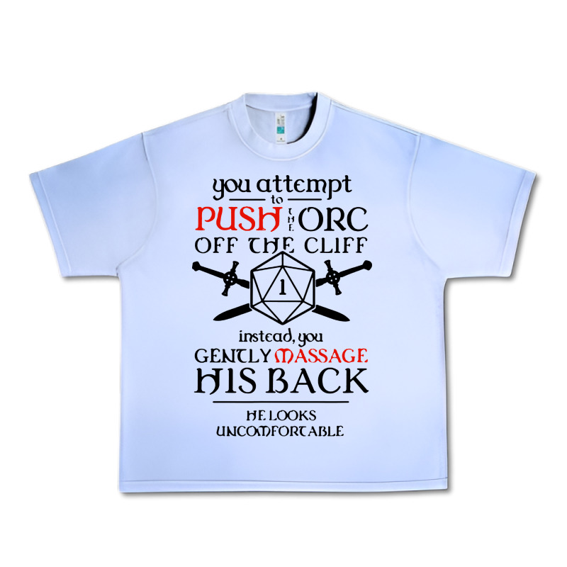 Tabletop Rpg D20 Orc Massage Critical Failure Urban Heavy Tee by artisFamous | Teevron