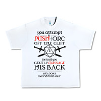 White tabletop rpg d20 orc massage critical failure Urban Heavy Tee - artisFamous