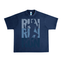 Navy Run Running | for Runners Urban Heavy Tee - artisFamous