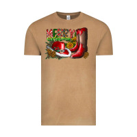 Vintage Camel cowboy merry christmas Vintage Tee - CowhideDigitalArt