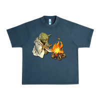 Midnight Navy Yoda is warming up Urban Heavy Tee - artisFamous