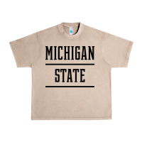 French Oak Michigan MI State vintage Athletic Style Urban Heavy Tee - artisFamous