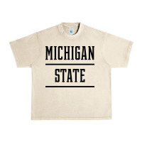 Sandshell Michigan MI State vintage Athletic Style Urban Heavy Tee - artisFamous