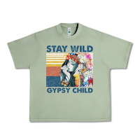 Oil Green stay wild gypsy child letter rainbow Urban Heavy Tee - artisFamous