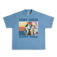 Pebble Blue stay wild gypsy child letter rainbow Urban Heavy Tee - artisFamous