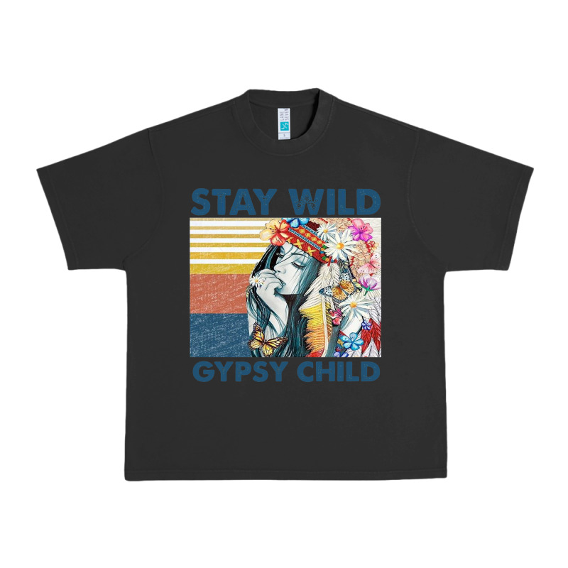 Stay Wild Gypsy Child Letter Rainbow Urban Heavy Tee by artisFamous | Teevron