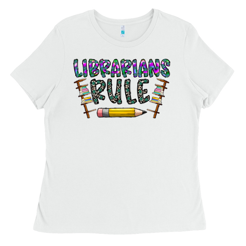 Librarians Rule Ladies Tee by CowhideDigitalArt | Teevron