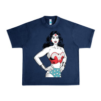 Navy wonder woman Urban Heavy Tee - artisFamous