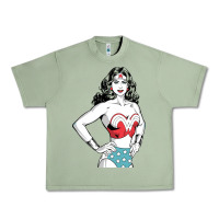 Oil Green wonder woman Urban Heavy Tee - artisFamous