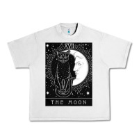 Lunar Rock tarot card crescent moon and cat graphic Urban Heavy Tee - artisFamous