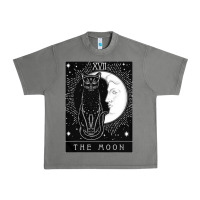 Tornado tarot card crescent moon and cat graphic Urban Heavy Tee - artisFamous