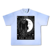 Grape Ice tarot card crescent moon and cat graphic Urban Heavy Tee - artisFamous