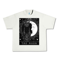 Pistachio tarot card crescent moon and cat graphic Urban Heavy Tee - artisFamous