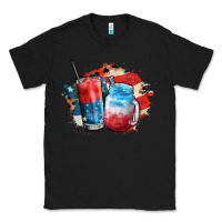 Black Red white and blue slushy cocktail Classic Tee - FaDigitalArtStudio